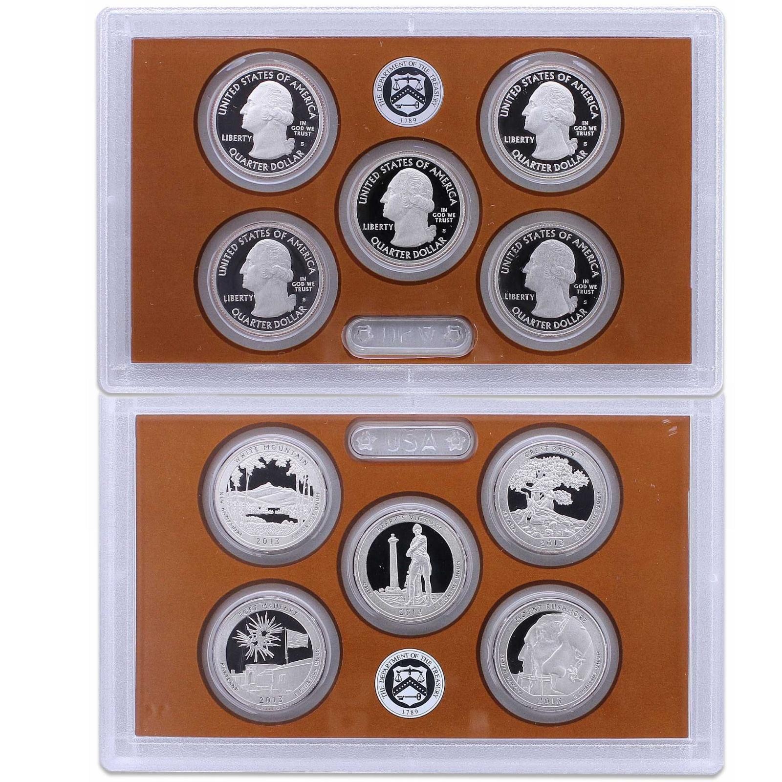 2013 S Proof Parks Quarter Set ATB Gem DCam No Box or COA 5 Coin CN-Clad US Mint 2013 S Proof Parks Quarter Set ATB Gem DCam No Box or COA 5 Coin CN-Clad US Mint