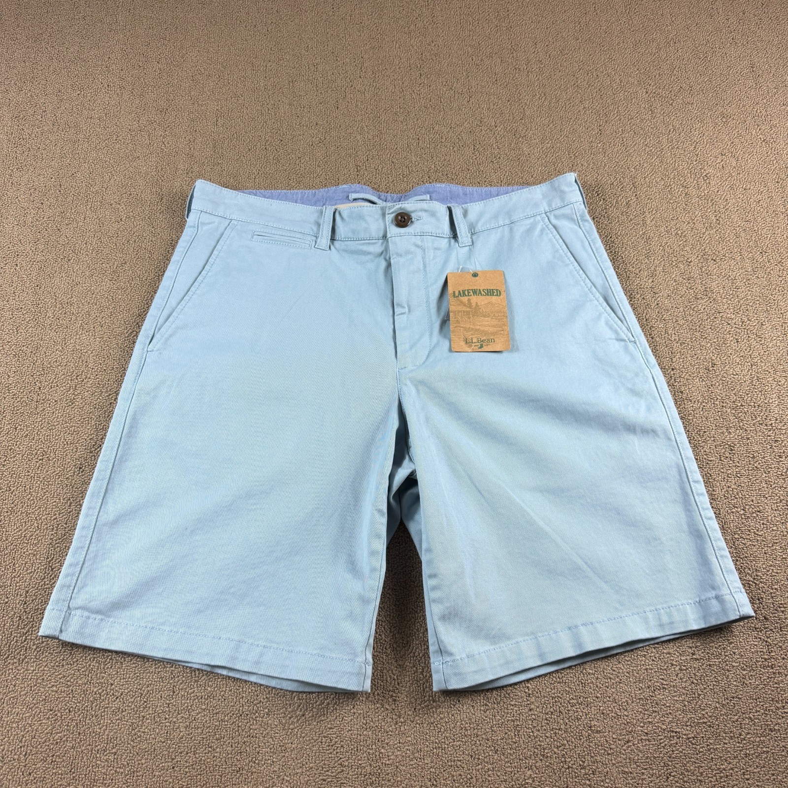 L.L. Bean Lakewashed Men\'s Shorts Blue Size 34 Standard Fit NWT L.L. Bean Lakewashed Men\'s Shorts Blue Size 34 Standard Fit NWT