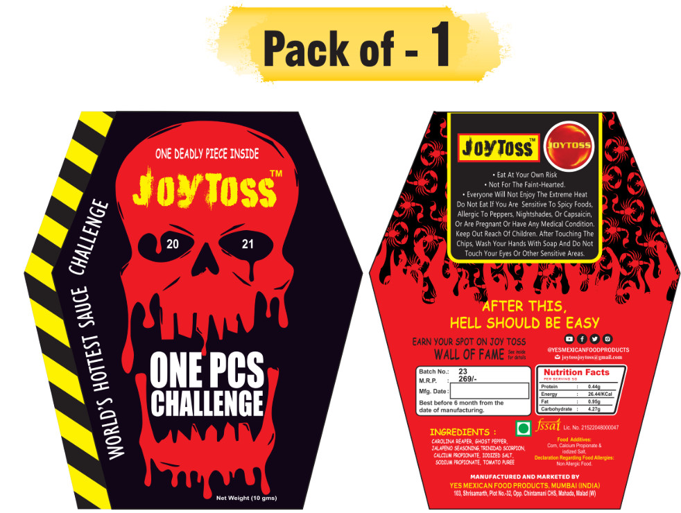 JOY TOSS One Deadly Sauce – Hottest Sauce pack of 1