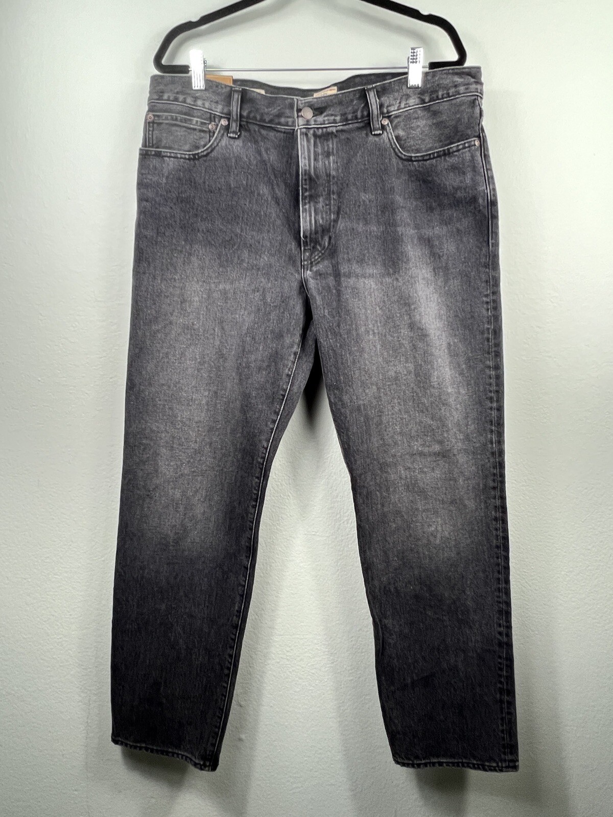 NWT J. Crew MENS Classic Straight Leg Jeans 36x32 Faded Black 100% Cotton