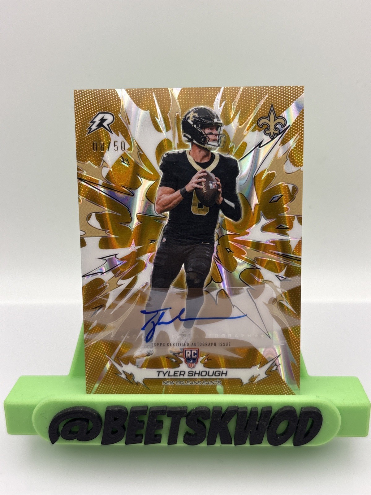2026 Topps Resurgence Tyler Shough Gold Auto RC /50 Saints Rookie