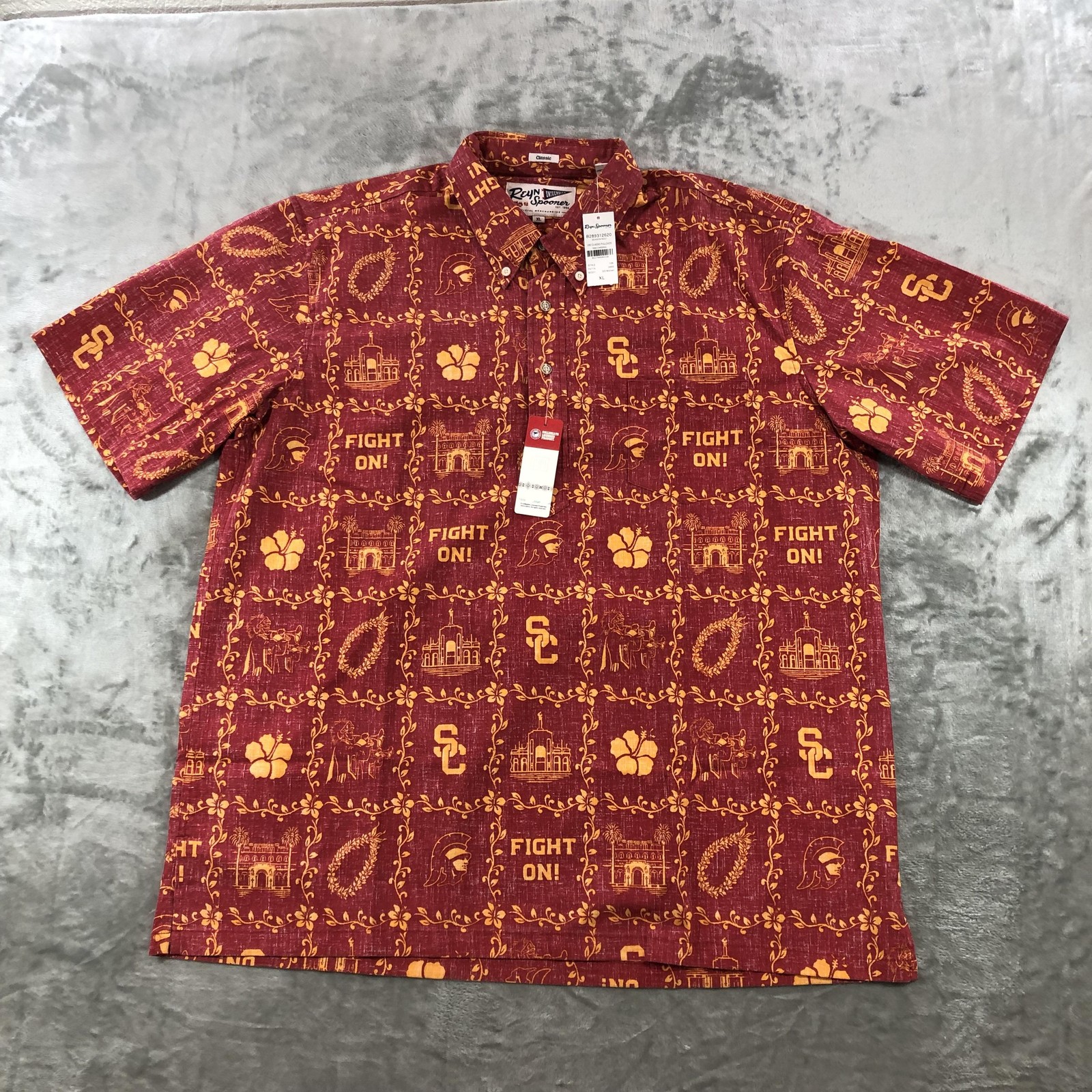 USC Trojans Shirt Mens XL Red NCAA Football Reyn Spooner Aloha Button Front
