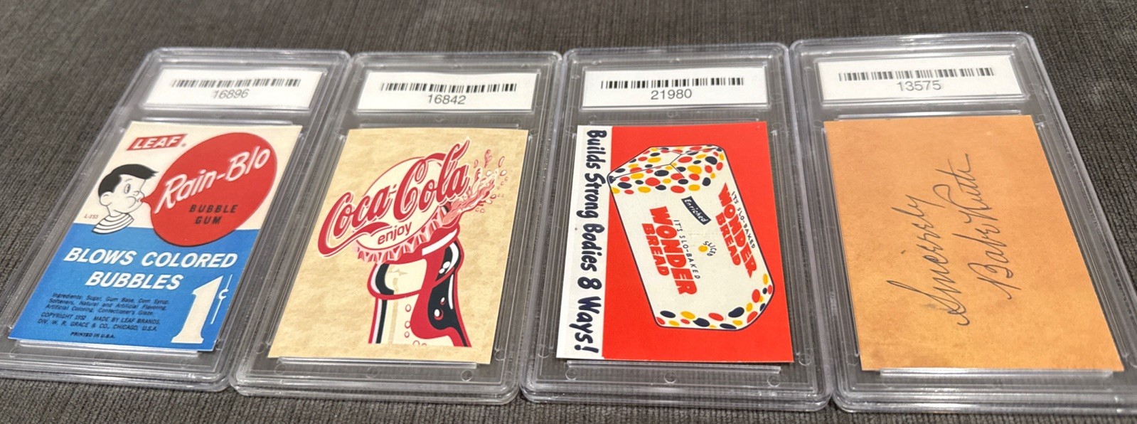 Lot of 4 Vintage Advertising Cards Coca-Cola Wonder Bread Rain-Blo Babe Ruth Lot of 4 Vintage Advertising Cards Coca-Cola Wonder Bread Rain-Blo Babe Ruth