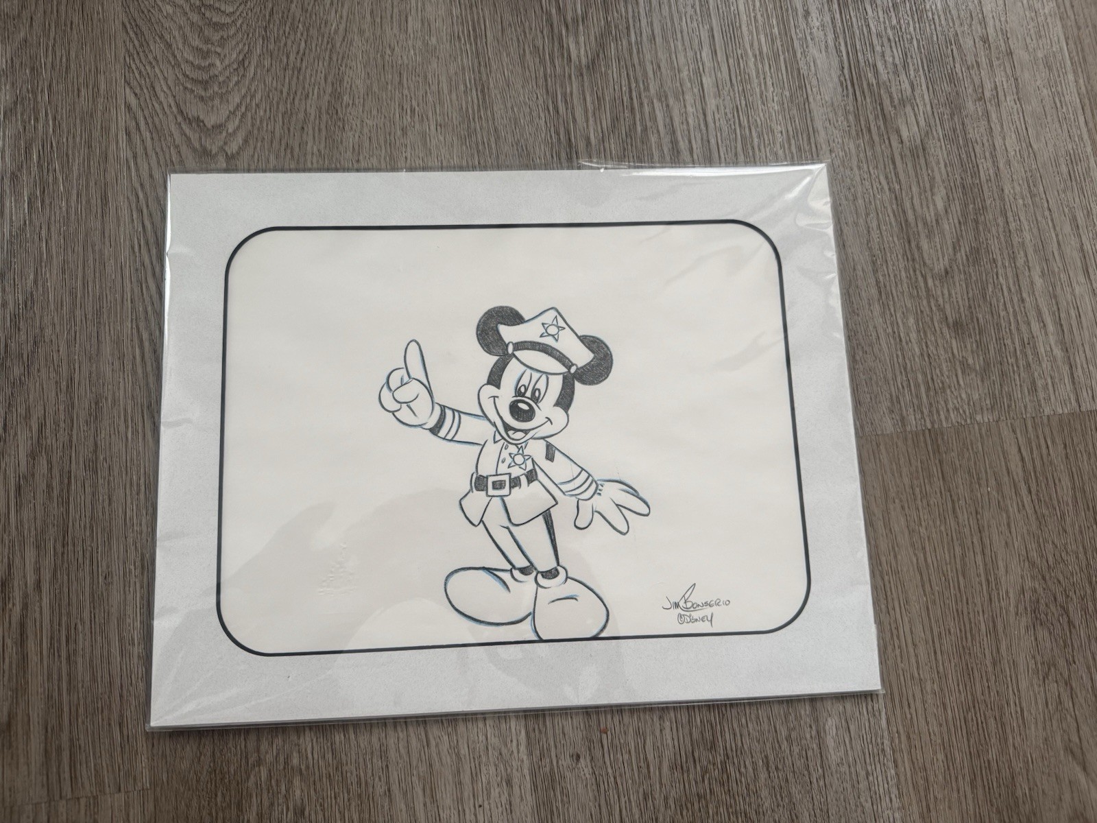 Original Disney Sketch - Mickey Mouse as Police Officer/Sheriff by Jim Bonserio Original Disney Sketch - Mickey Mouse as Police Officer/Sheriff by Jim Bonserio