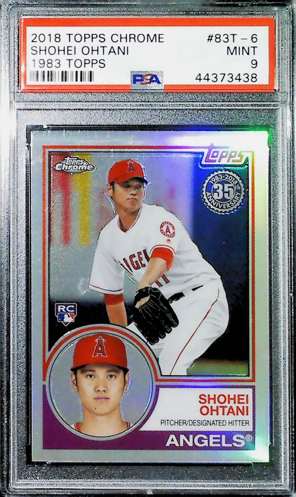 2018 TOPPS CHROME REFRACTOR 1983 VARIATION #83T-6 SHOHEI OHTANI ROOKIE PSA 9 🔥 2018 TOPPS CHROME REFRACTOR 1983 VARIATION #83T-6 SHOHEI OHTANI ROOKIE PSA 9 🔥