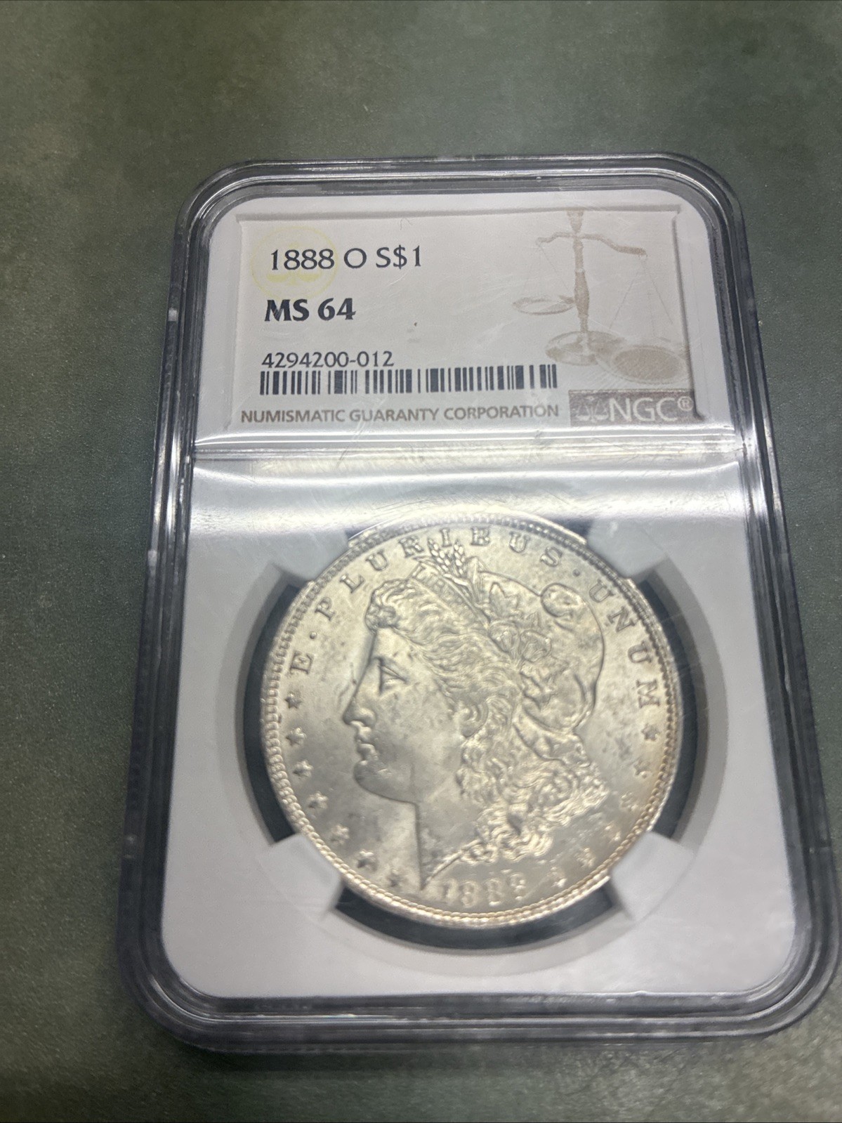 1888 O Morgan Silver Dollar $1 NGC MS 64 1888 O Morgan Silver Dollar $1 NGC MS 64
