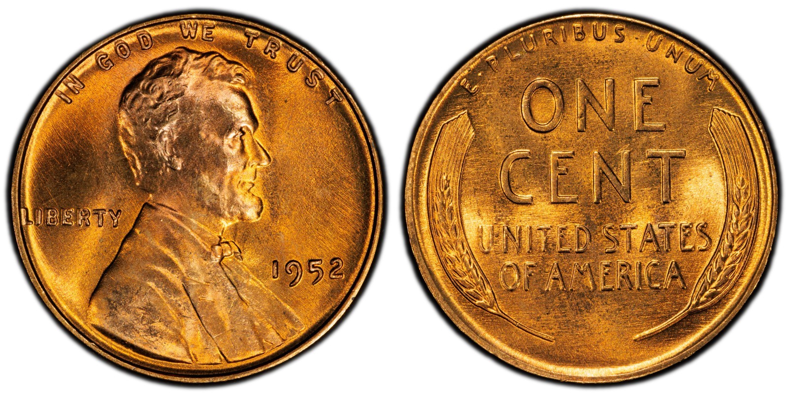 1952 P D S VERY NICE RED UNCIRCULATED LINCOLN CENTS (3 COINS) 1952 P D S VERY NICE RED UNCIRCULATED LINCOLN CENTS (3 COINS)