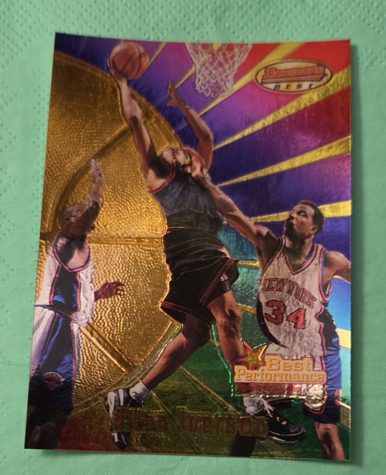 1997-98 Bowman\'s Best - Best Performance Allen Iverson #98 1997-98 Bowman\'s Best - Best Performance Allen Iverson #98