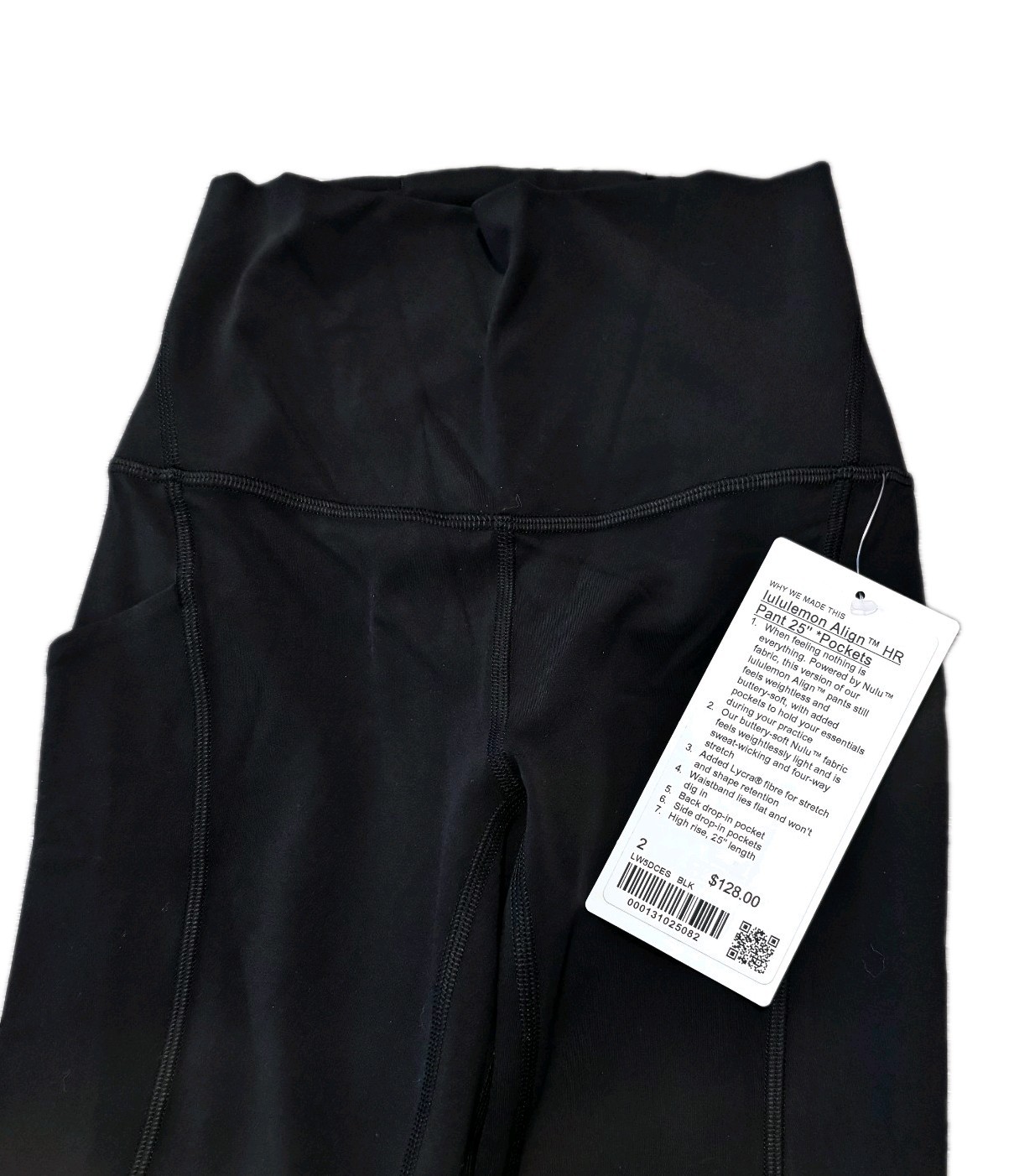 Lululemon Align High-Rise Pants with Pockets (25 Length) Black Size 2 NWT Lululemon Align High-Rise Pants with Pockets (25 Length) Black Size 2 NWT
