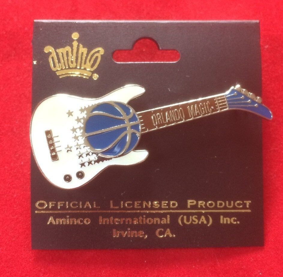 NEW Orlando Magic Collectable White Guitar Lapel Pin - NBA - Shaq - Hardaway NEW Orlando Magic Collectable White Guitar Lapel Pin - NBA - Shaq - Hardaway