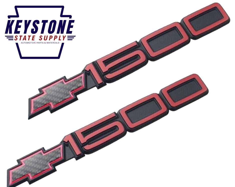 1990 1991 Chevrolet Silverado 1500 Red Door Emblems Badge Decal Replacement 2pc 1990 1991 Chevrolet Silverado 1500 Red Door Emblems Badge Decal Replacement 2pc