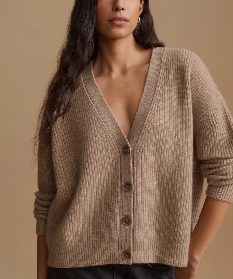 Jenni Kayne Women\'s Cropped Cashmere Cocoon Cardigan Undyed Stone All Sizes Jenni Kayne Women\'s Cropped Cashmere Cocoon Cardigan Undyed Stone All Sizes