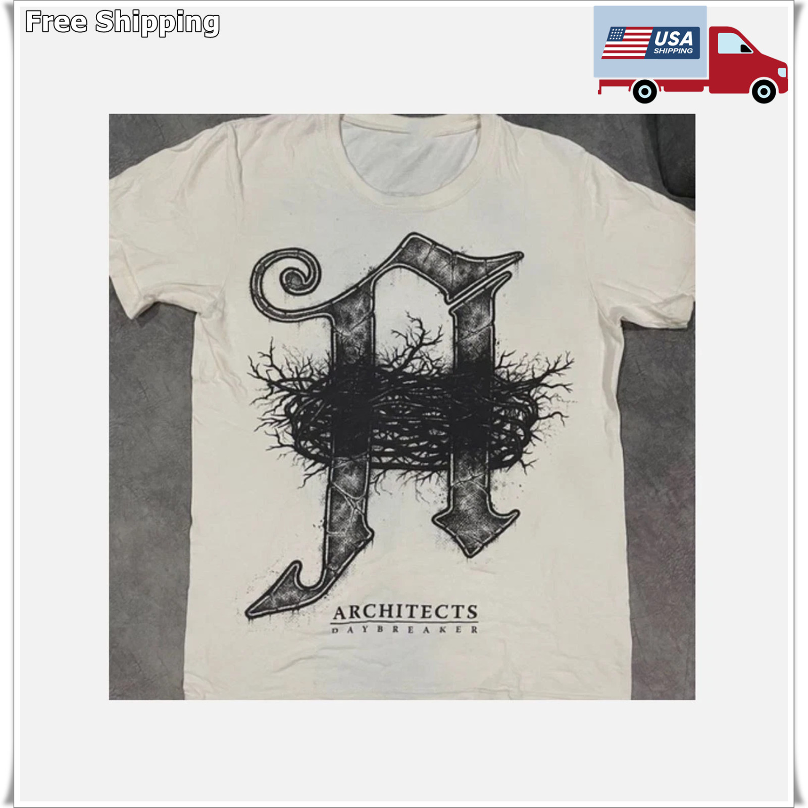Architects Band White T-Shirt Cotton Full Size Unisex S-5XL