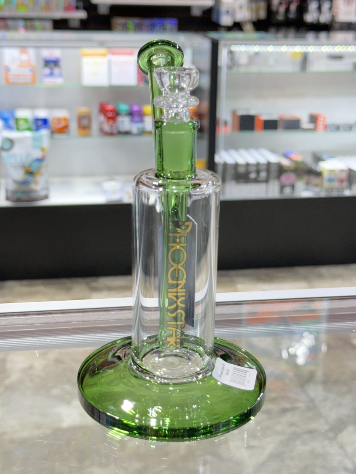 7 inch Phoenix Star Water Pipe - Straight Tube Heavy Thick Glass