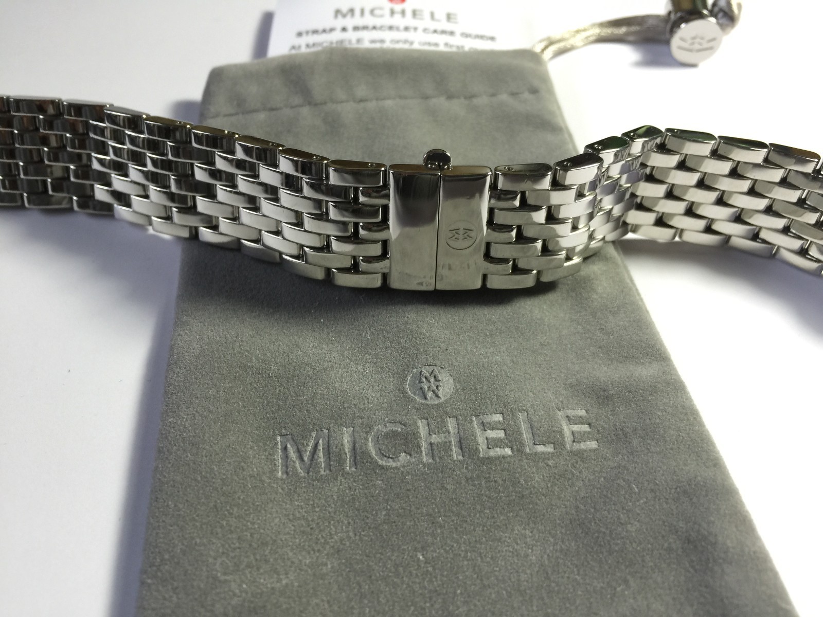 MICHELE DECO 18mm stainless steel watch bracelet  - ms18au235009 -fits deco only