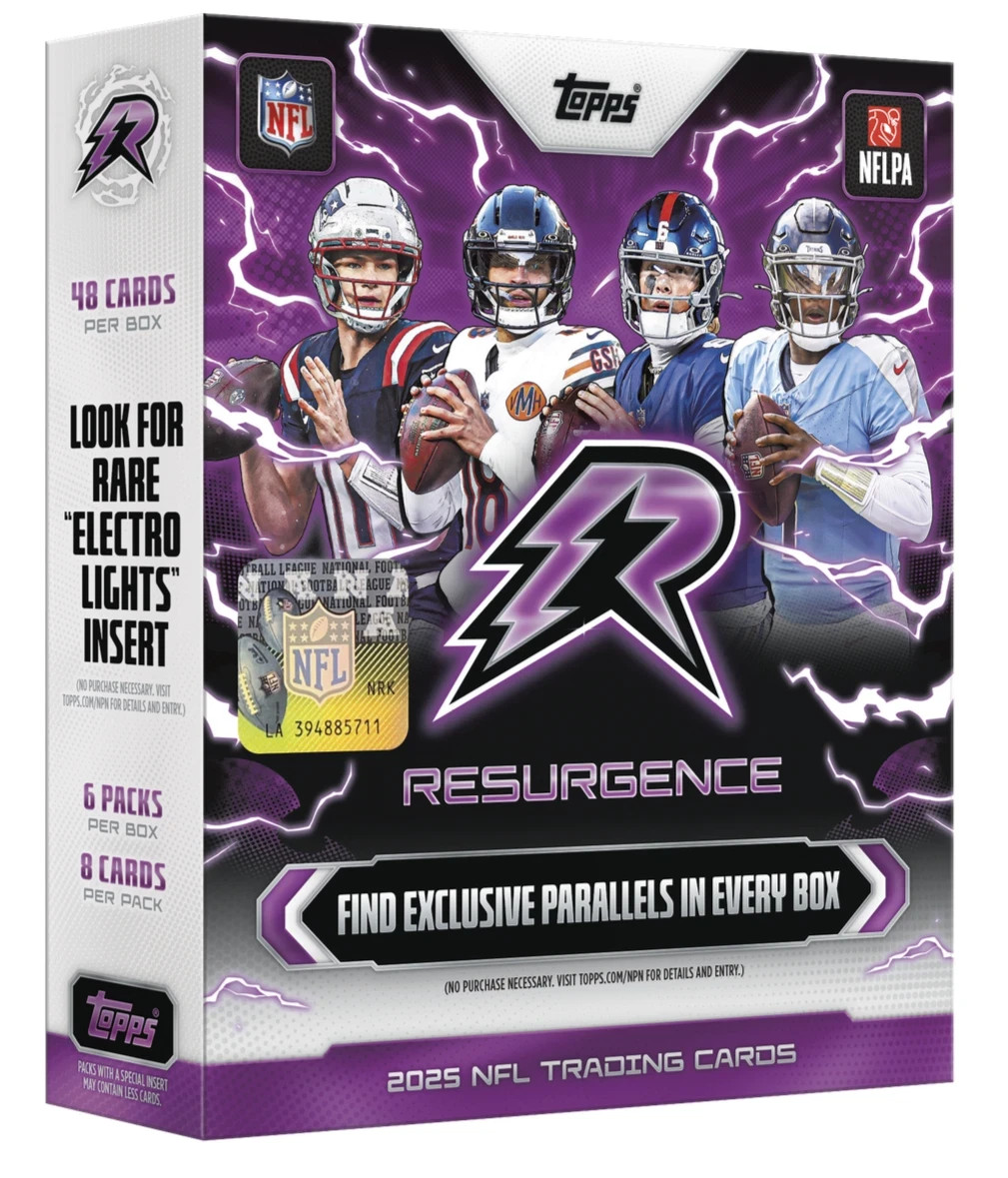 2025 TOPPS RESURGENCE FOOTBALL MEGA BOX (48 Cards) NFL Brand New Sealed