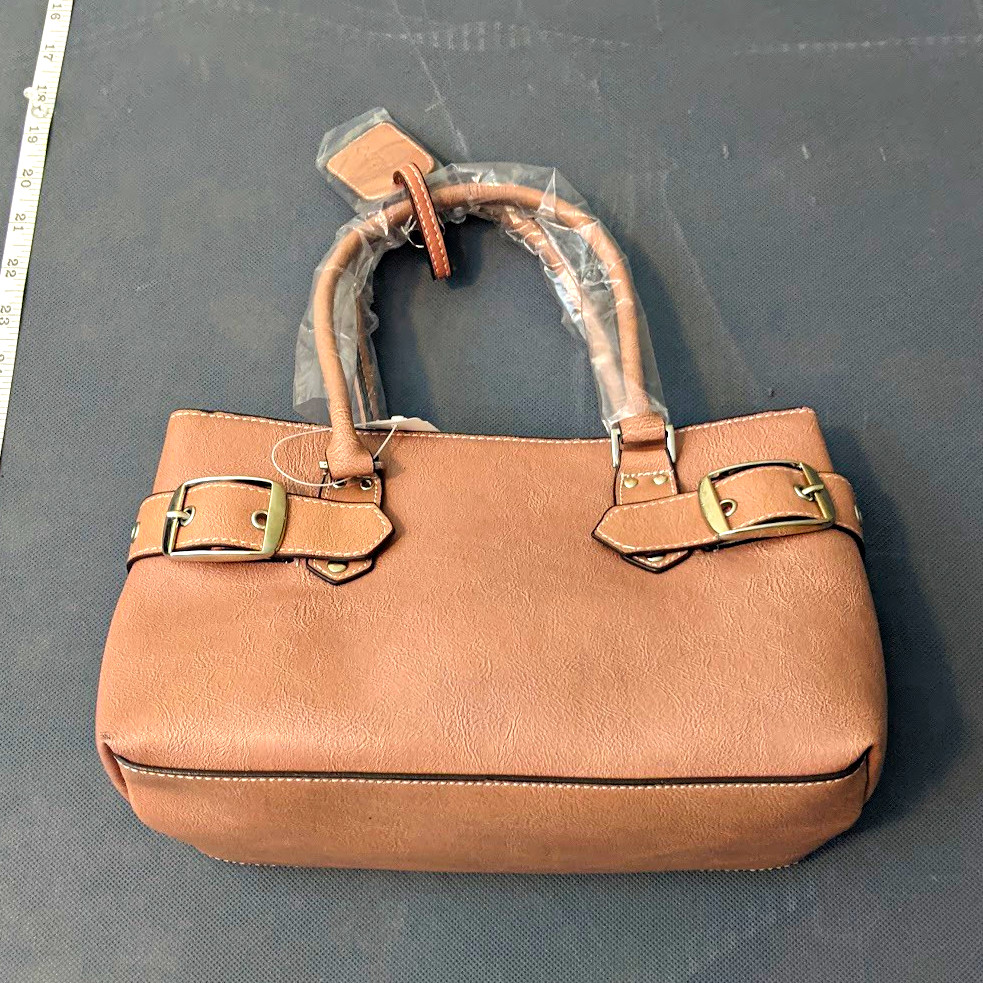 ALDO Satchel/Top Handle Bag Brown Solid Zip Closure Detachable Strap Buckle ALDO Satchel/Top Handle Bag Brown Solid Zip Closure Detachable Strap Buckle