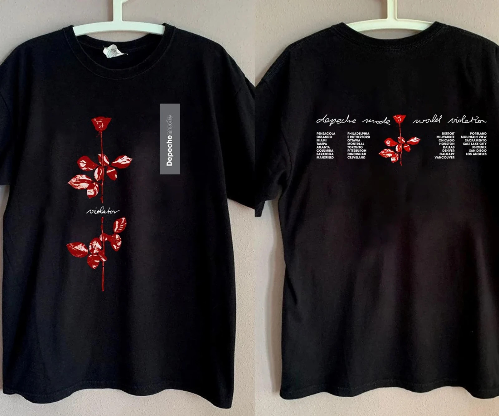 Vtg 1990 DEPECHE MODE World Violator Concert T-Shirt Vtg 1990 DEPECHE MODE World Violator Concert T-Shirt