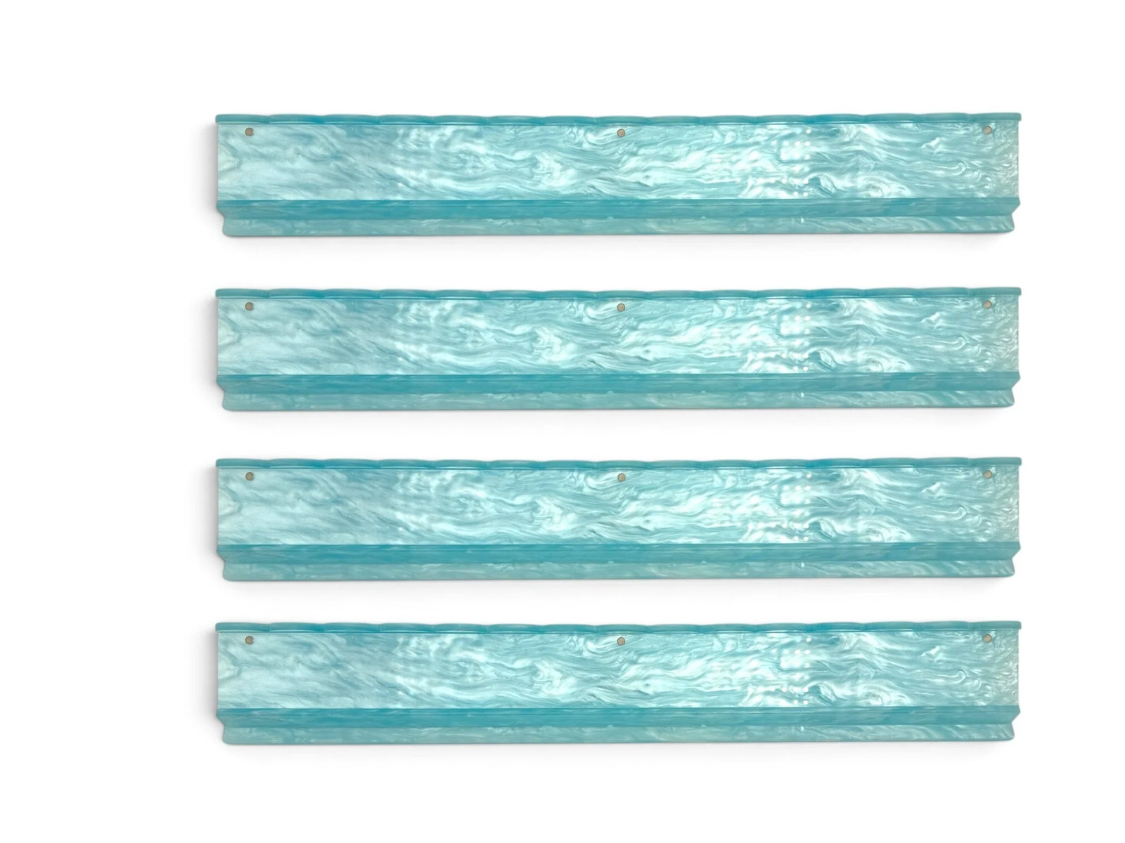 Aqua Pearl Scalloped Mahjong Racks (Set of 4) — 20\