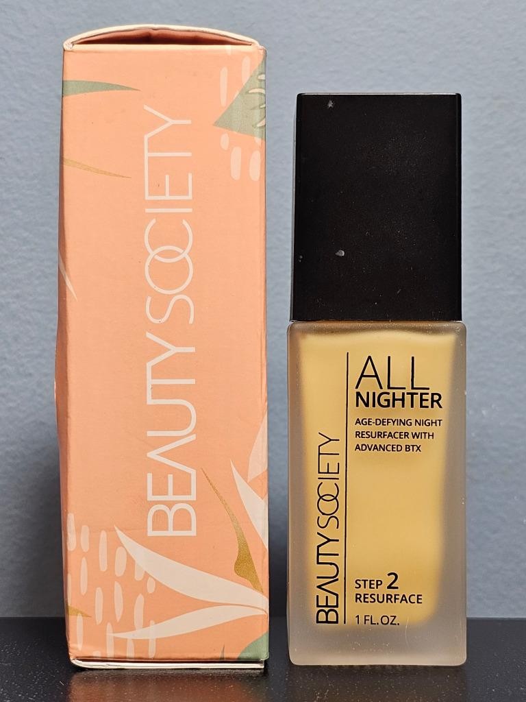 Beauty Society All Nighter Age-Defying Night Resurfacer w/ BTX 1 oz New in Box Beauty Society All Nighter Age-Defying Night Resurfacer w/ BTX 1 oz New in Box