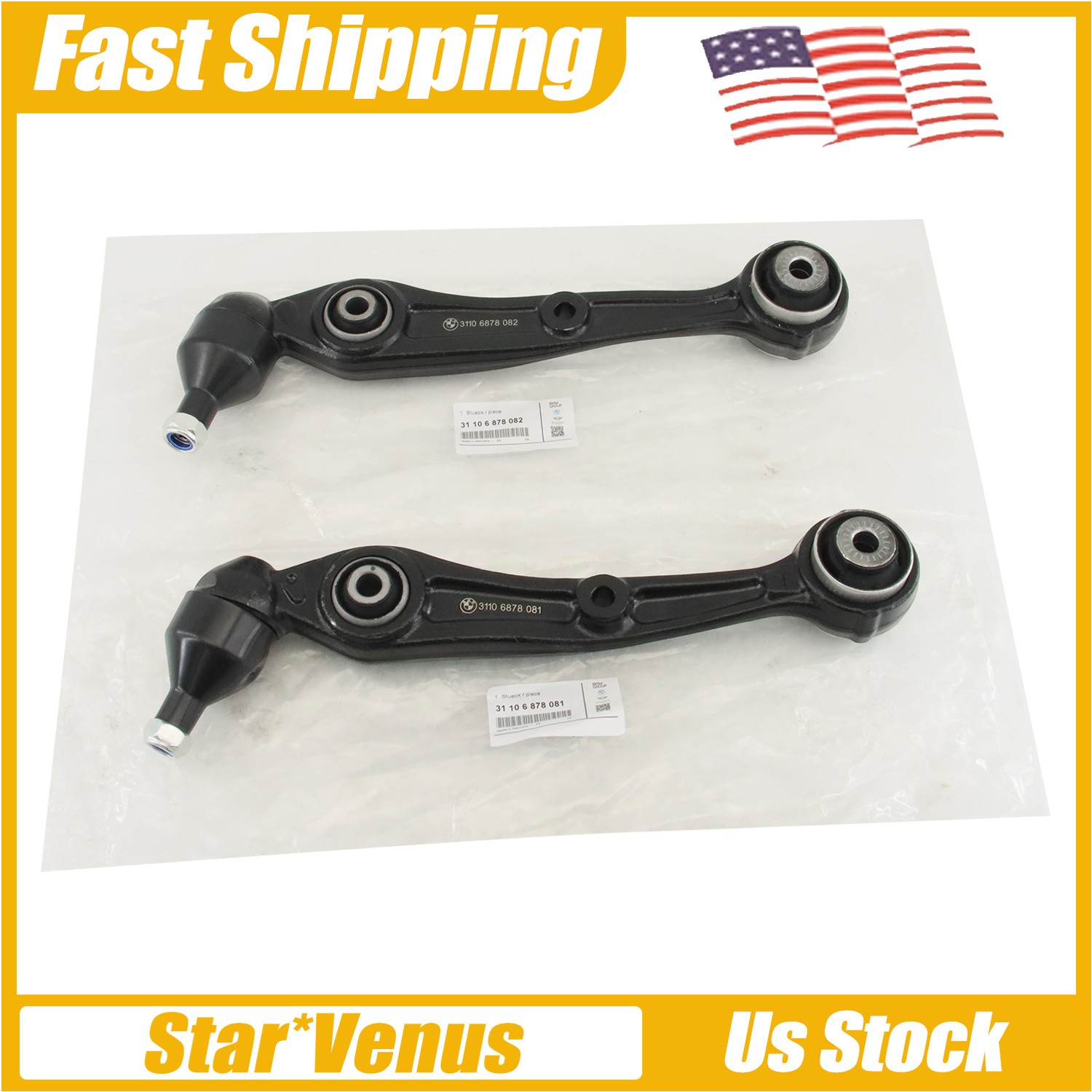 Genuine OEM BMW iX X5 X6 X7 2019-2025 Pair Front Lower Rearward Control Arm New