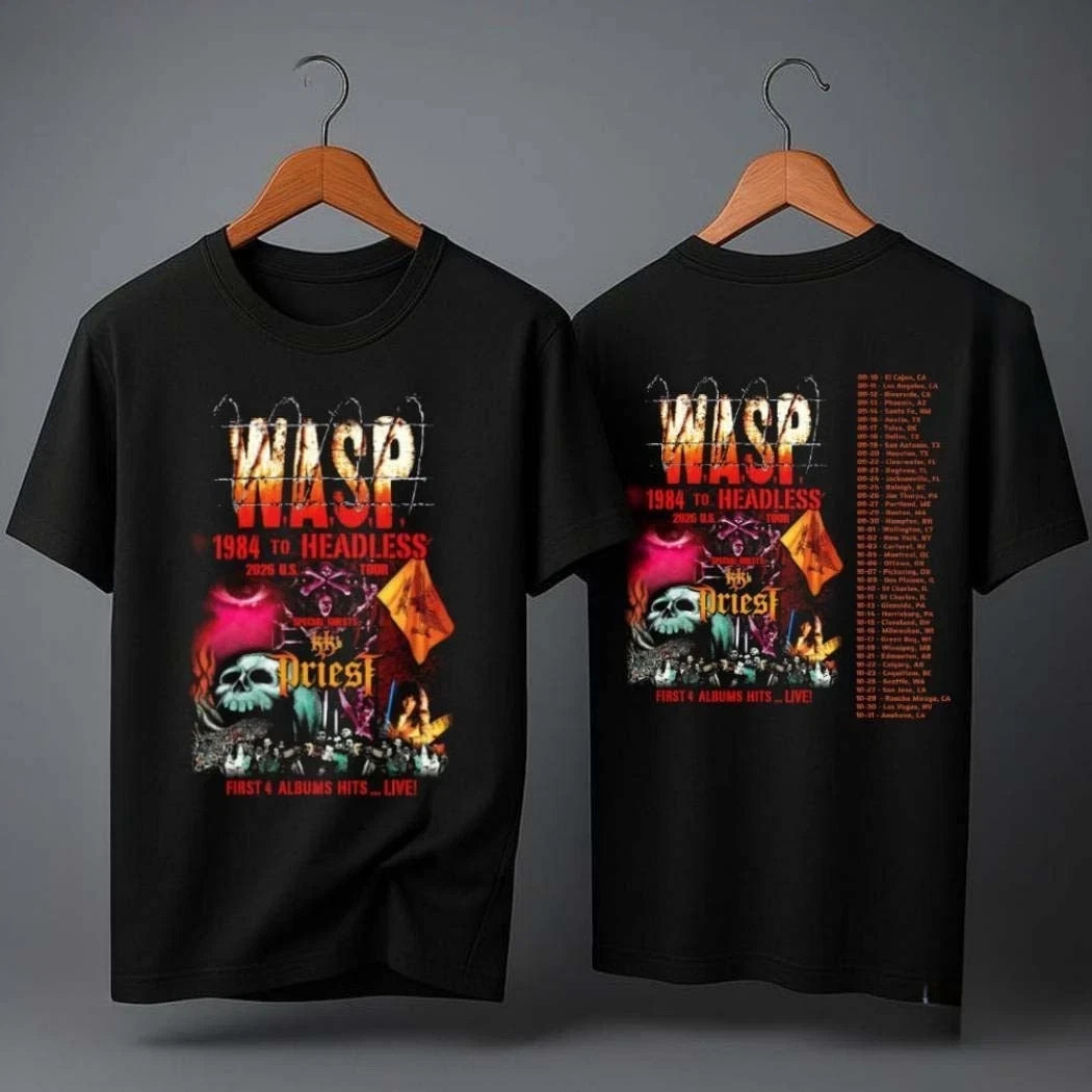 W.A.S.P. 1984 To Headless North America Tour 2026 Concert T-Shirt