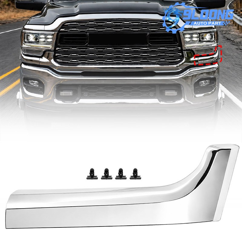 Chrome Front Headlight Molding Trim For Ram 2500 3500 2019-2024 Left Driver Side