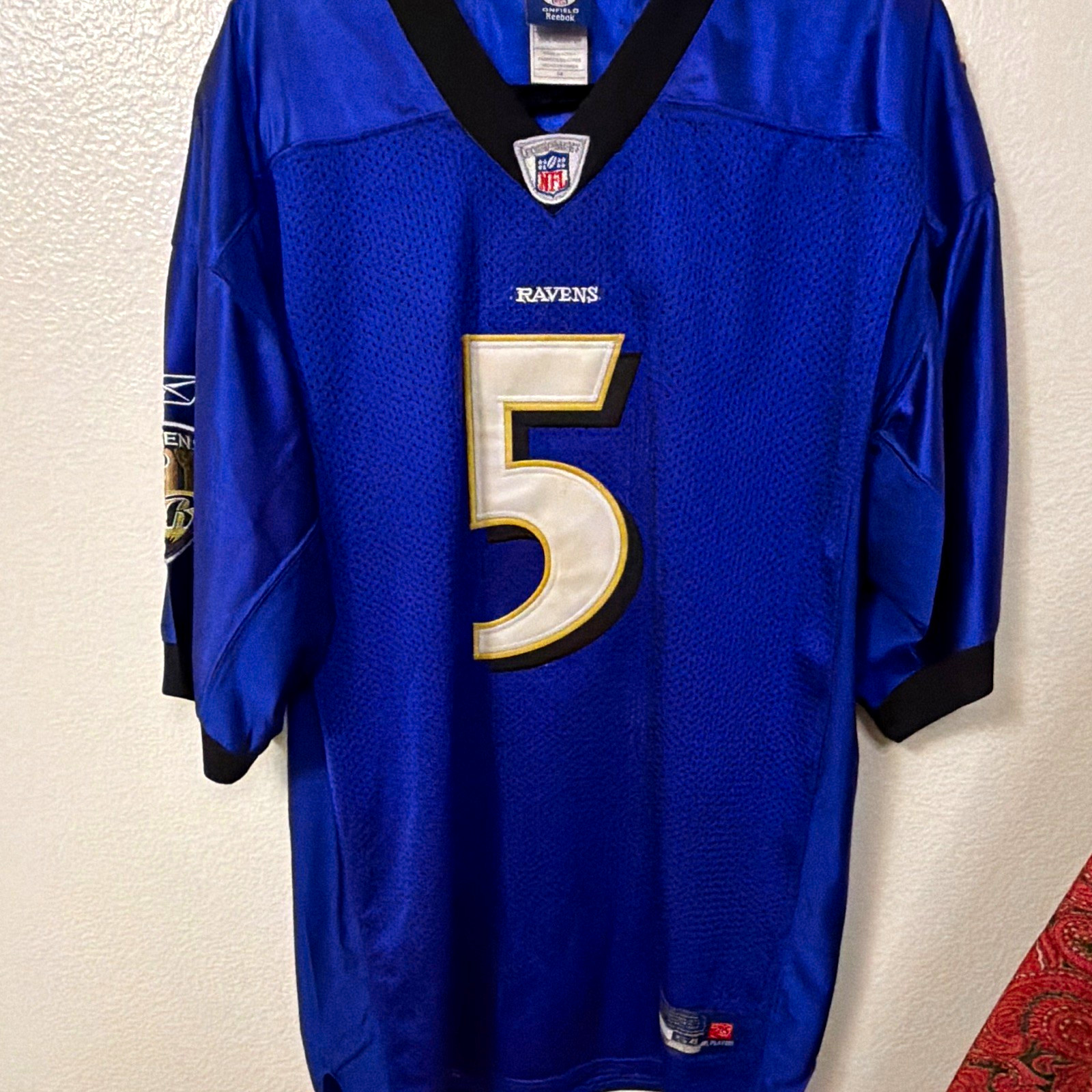 Reebok Baltimore Ravens Joe Flacco #5 NFL Football Jersey Purple Size 54(264)