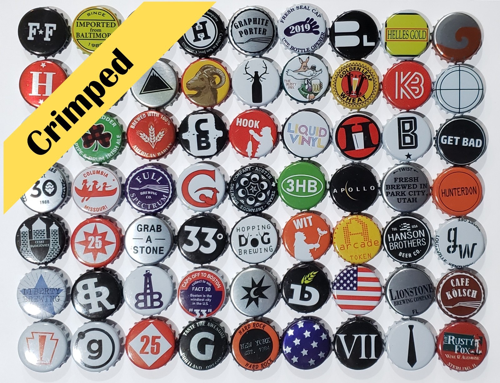 100 Beer Bottle Caps (((NO DENTS))) (((HUGE VARIETY)))
