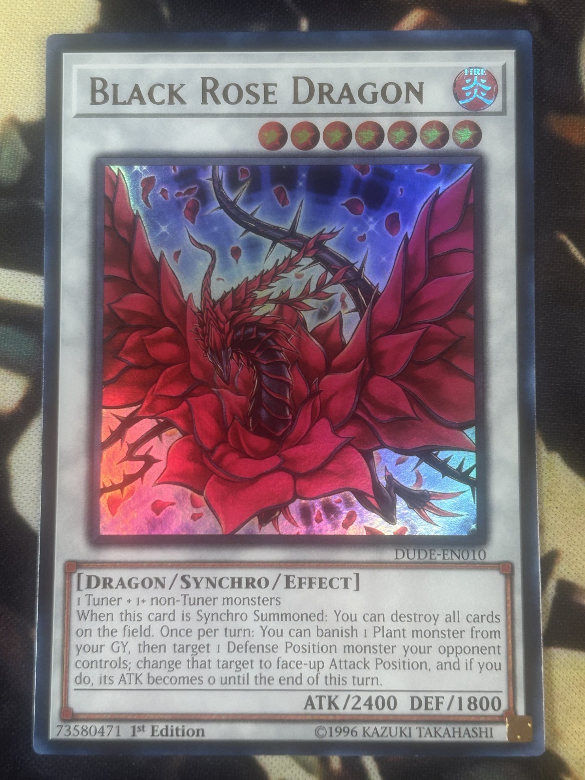 Yugioh: Black Rose Dragon - **ICONIC CARD**  1st Edition Ultra Rare Holo Card NM