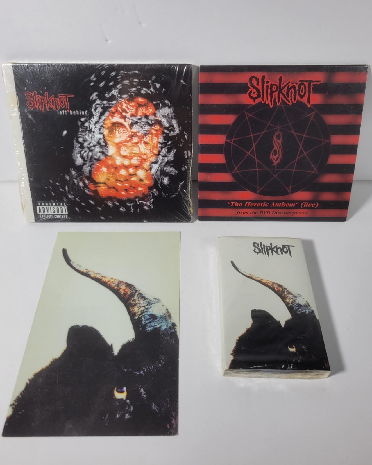 Lot Of Vintage Slipknot Iowa Memorabilia Left Behind, Heretic Anthem, Cassette Lot Of Vintage Slipknot Iowa Memorabilia Left Behind, Heretic Anthem, Cassette