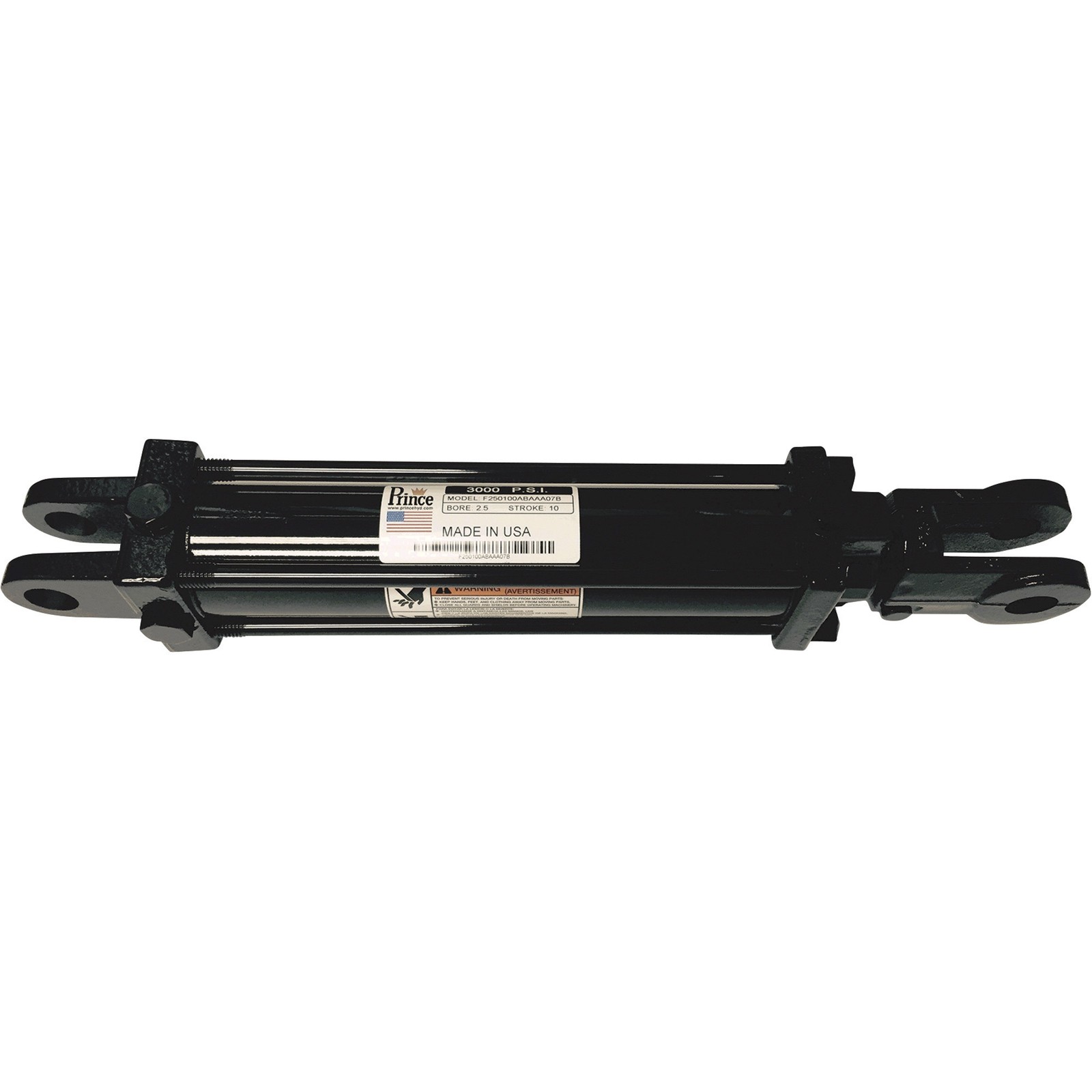 Prince Tie-Rod Hydraulic Cylinder, 3,000 PSI, 2 1/2in. Bore, 12in. Stroke, 1 Prince Tie-Rod Hydraulic Cylinder, 3,000 PSI, 2 1/2in. Bore, 12in. Stroke, 1