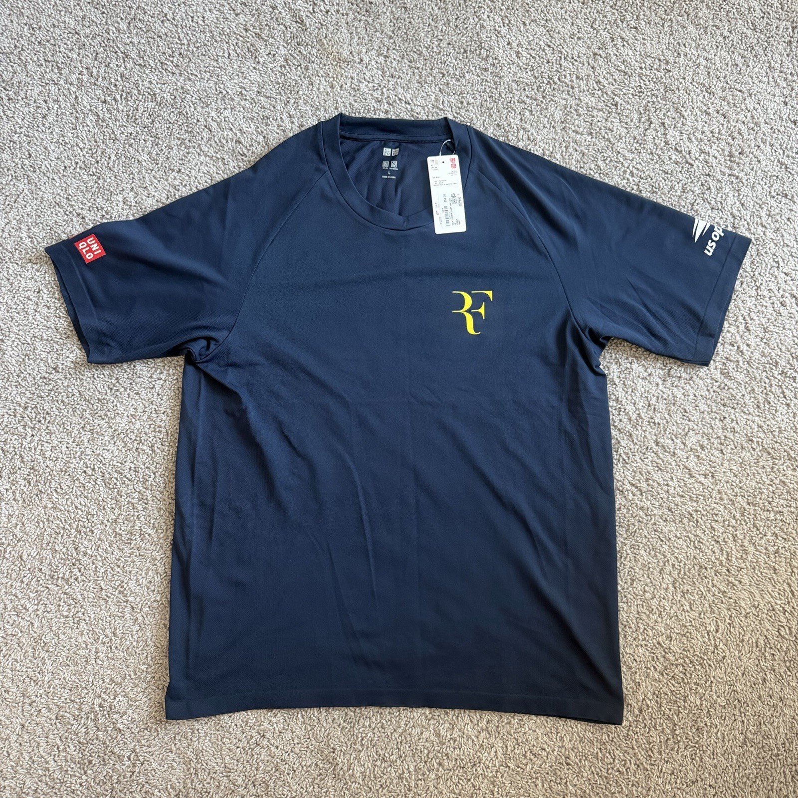 Uniqlo Roger Federer An Icon Returns To NY US Open 2026 RF Dry-EX T-Shirt LARGE
