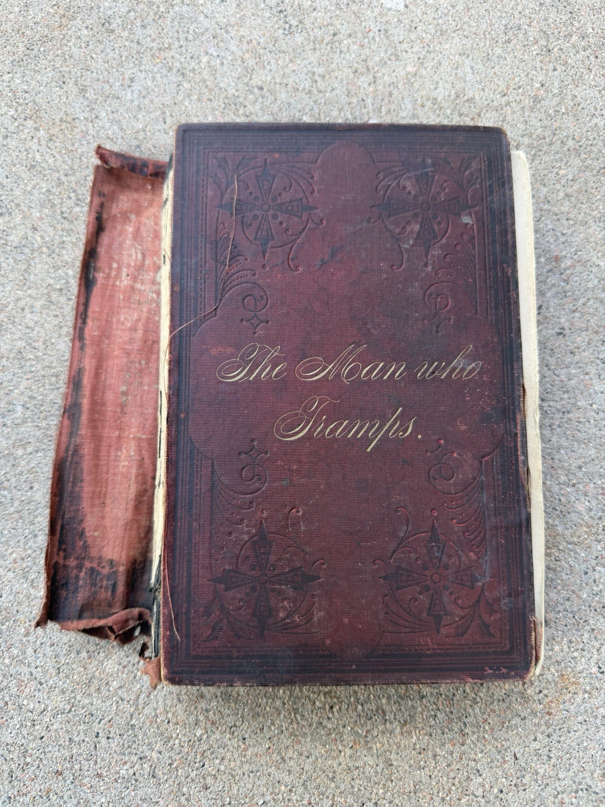 1878 The Man Who Tramps Lee O Harris Antique Book Original Victorian Rare