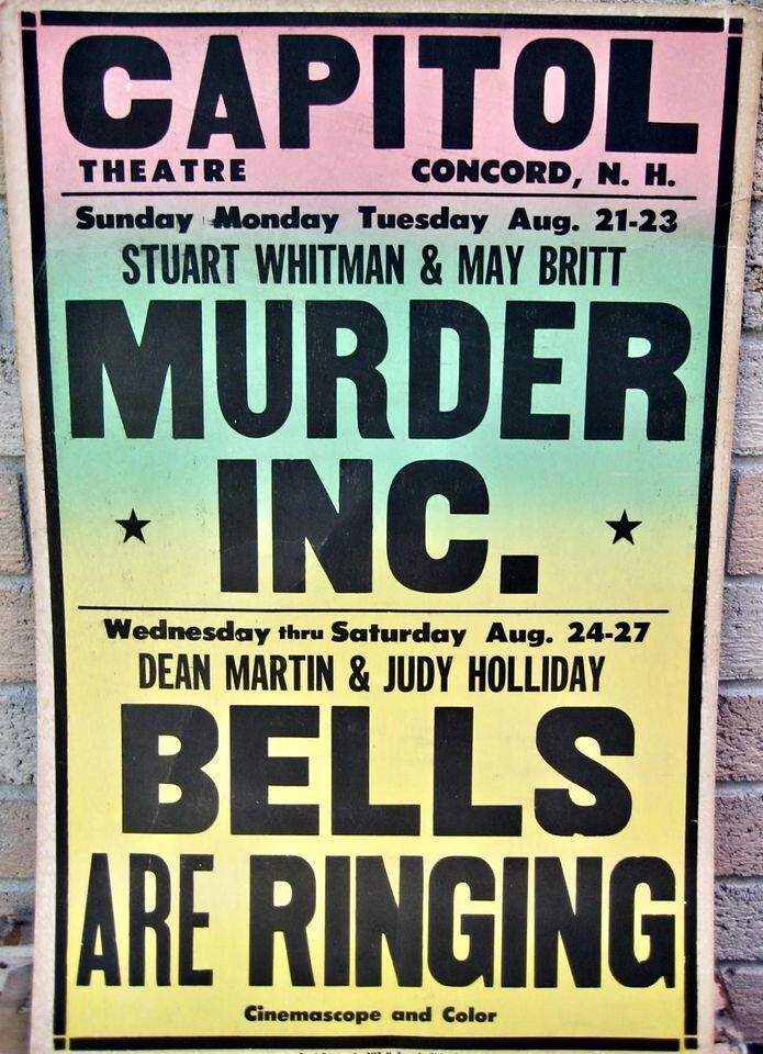 RARE ORIGINAL 1960 CAPITOL THEATRE POSTER RARE ORIGINAL 1960 CAPITOL THEATRE POSTER