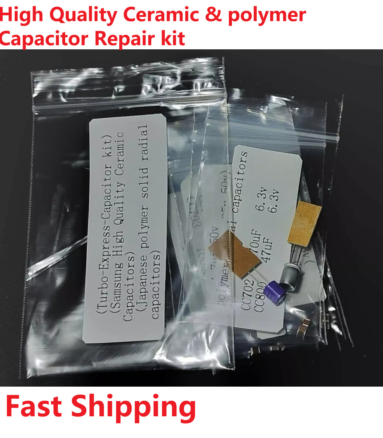 NEC Turbo Express Ceramic Capacitor Repair Kit /High Quality Ceramic & polymer NEC Turbo Express Ceramic Capacitor Repair Kit /High Quality Ceramic & polymer