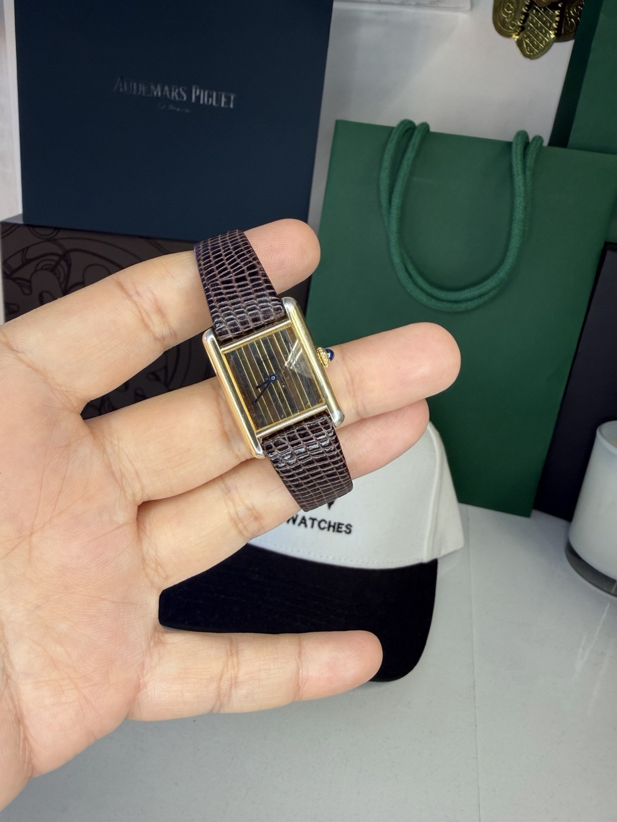 Cartier Tank Vermeil Manual Watch