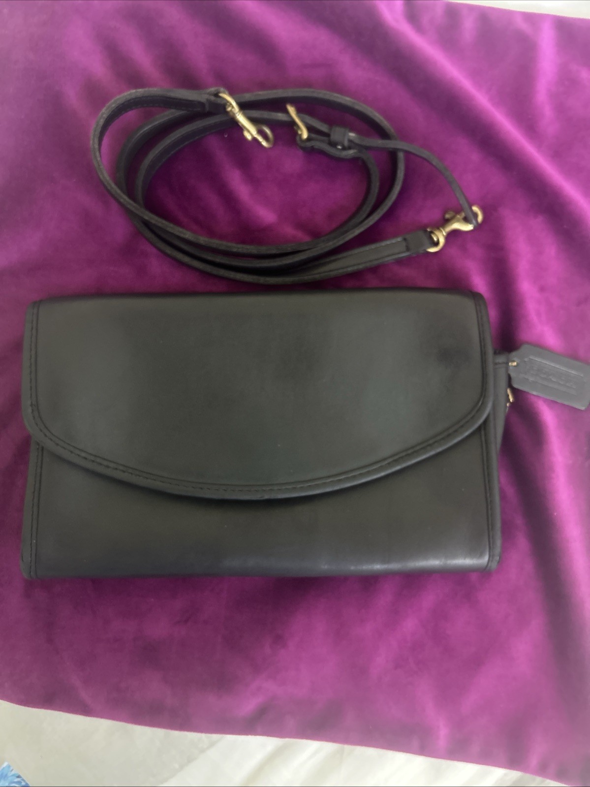 COACH Vintage Sterling Leather Clutch Crossbody 9945 Black Made in USA COACH Vintage Sterling Leather Clutch Crossbody 9945 Black Made in USA