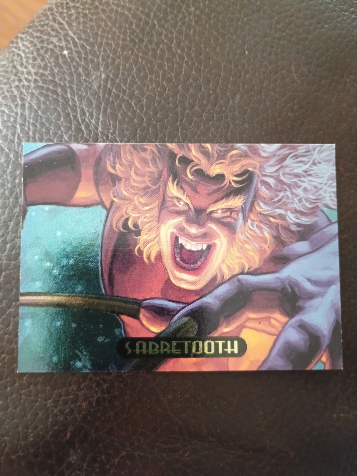 1994 MARVEL MASTERPIECES POWER BLAST - SABRETOOTH #8 OF 9 1994 MARVEL MASTERPIECES POWER BLAST - SABRETOOTH #8 OF 9