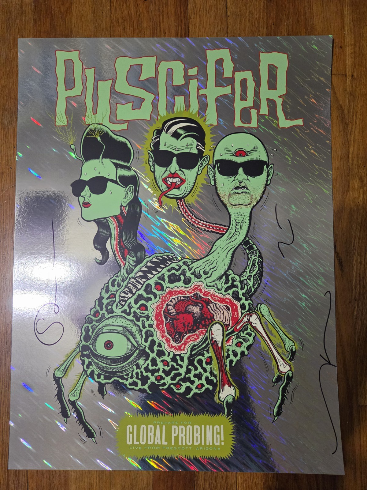 Puscifer Global Probing signed foil poster #/200 Puscifer Entertainment Maynard Puscifer Global Probing signed foil poster #/200 Puscifer Entertainment Maynard