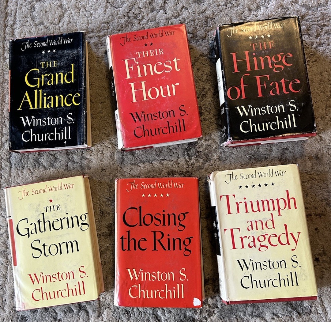 Winston Churchill The Second World War 6 Volume Set 1948 - 1953 Personal Letter Winston Churchill The Second World War 6 Volume Set 1948 - 1953 Personal Letter