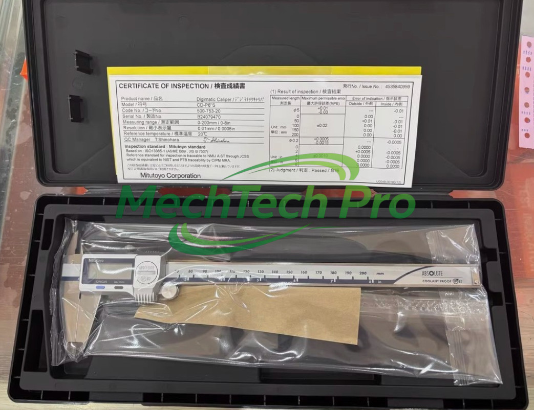 1PC Mitutoyo 500-753-20 Caliper Digital 0-8/0-200mm Coolant Proof No SPC Output