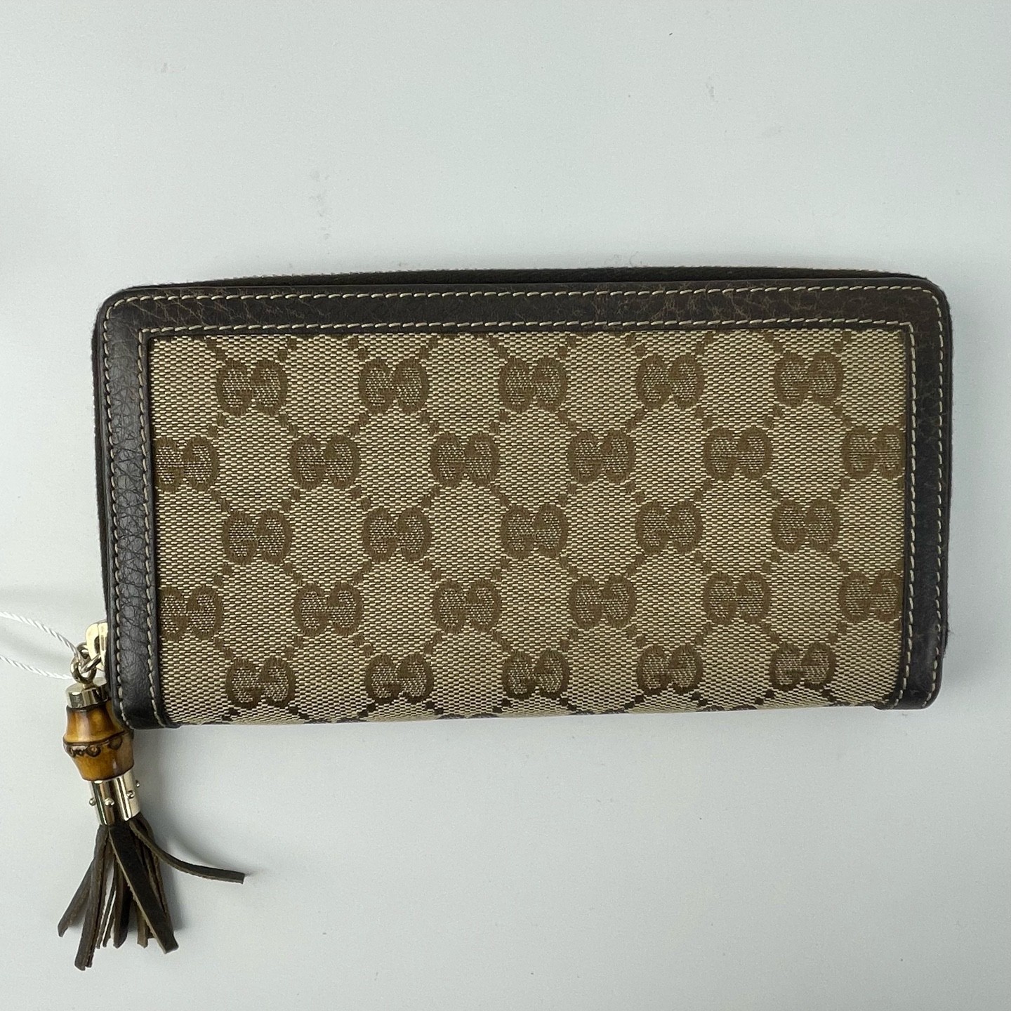 Gucci Pre-Owned Authentic Long Wallet Monogram Canvas Free Tracked Shipping