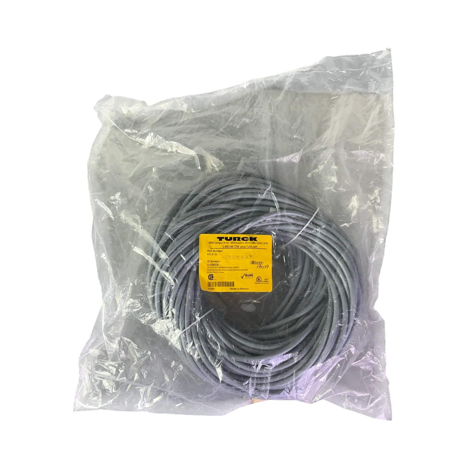 Turck RKC 8T-50 Sensor and Actuator Cordset 50m Cable Assembly (Best Offer)
