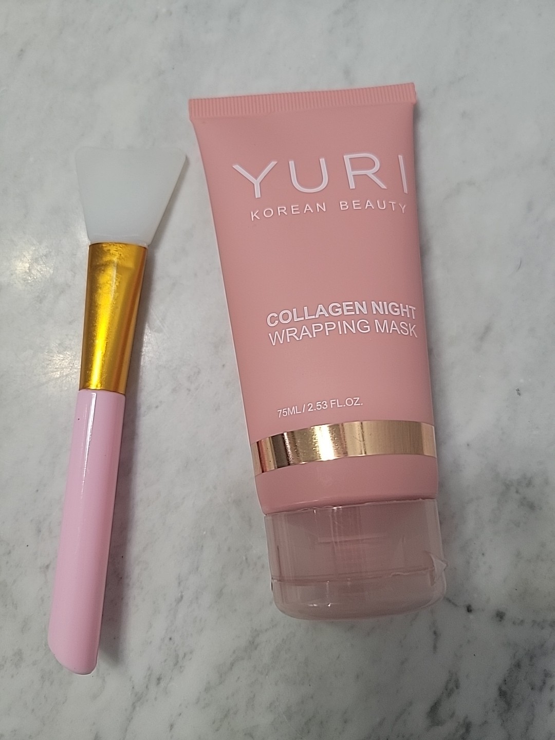2X Yuri Collagen Night Wrapping Mask 75ml Hydrating Sleeping Mask With Brush New 2X Yuri Collagen Night Wrapping Mask 75ml Hydrating Sleeping Mask With Brush New