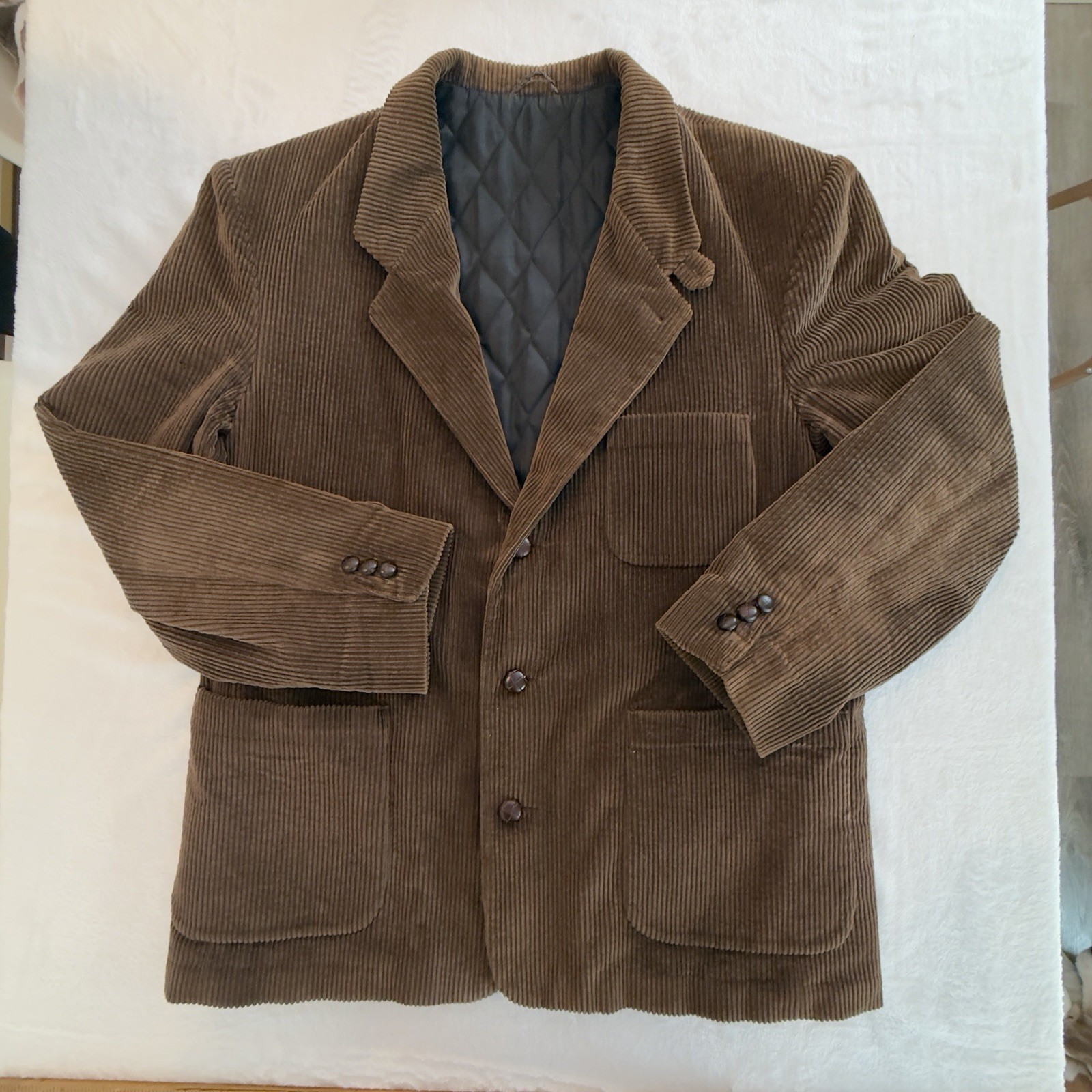 VTG L.L. Bean Corduroy Blazer L USA Thinsulate Brown 3 Button Sport Coat VTG L.L. Bean Corduroy Blazer L USA Thinsulate Brown 3 Button Sport Coat