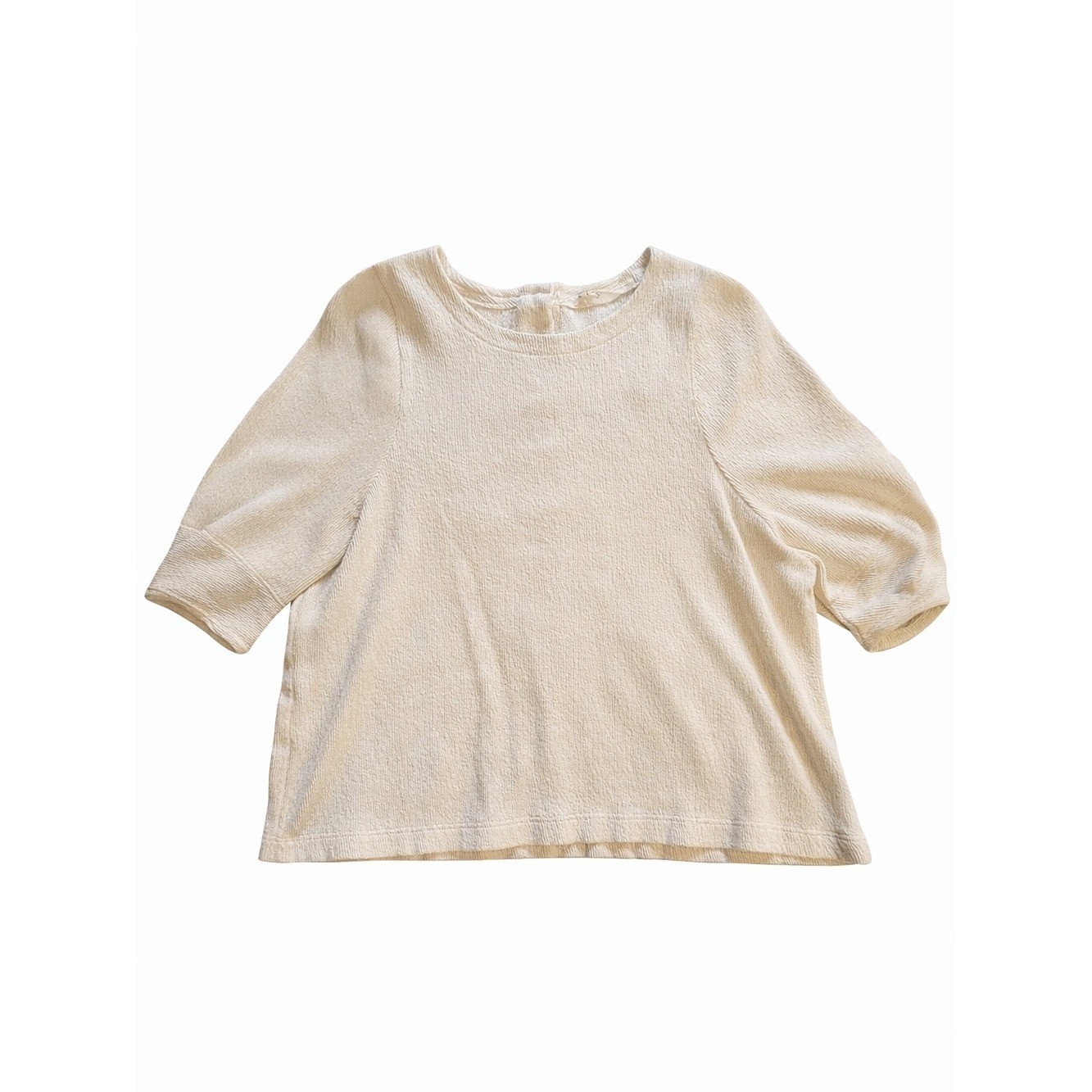 Madewell XL Cream Textured Minimalist Top