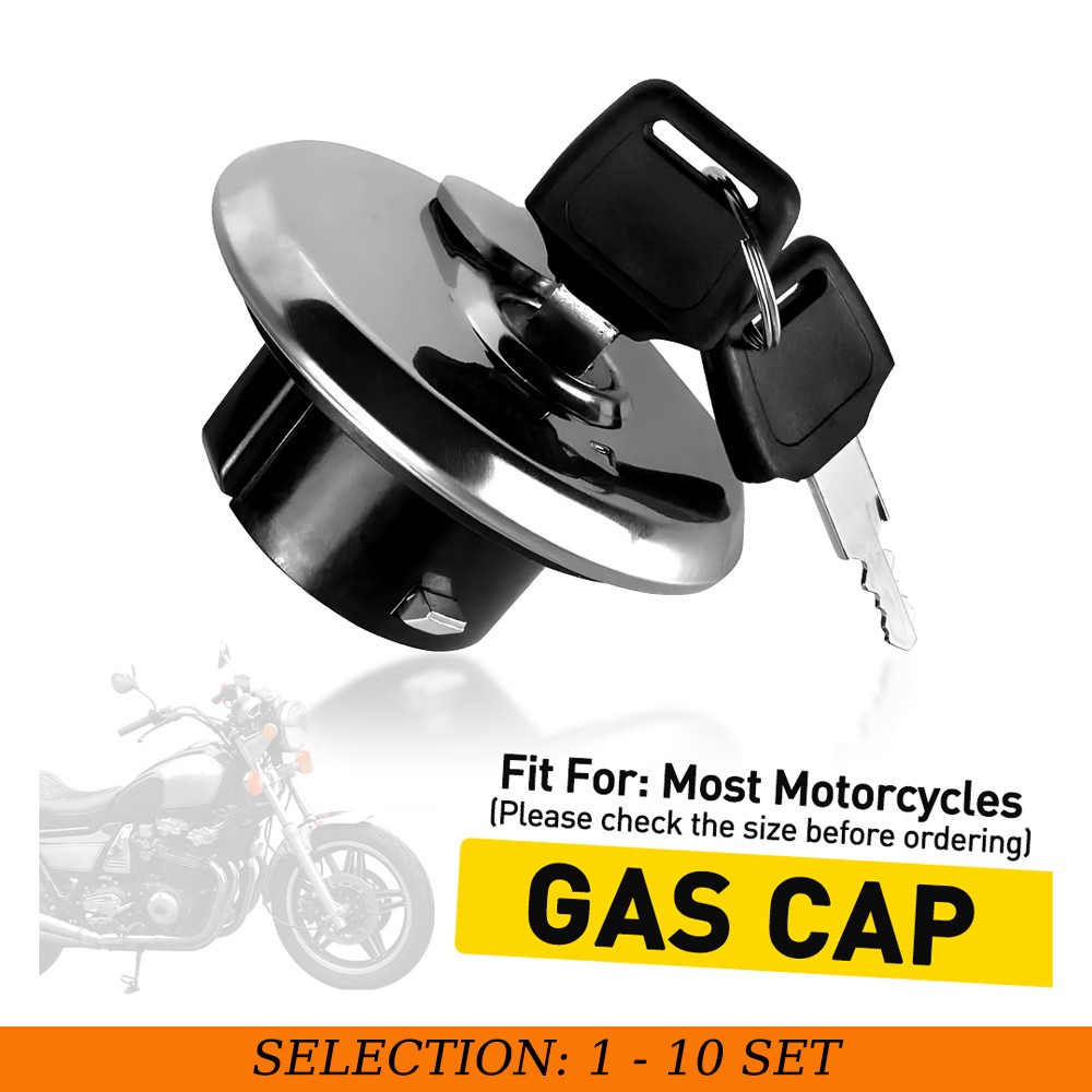 1-10 Set Fuel Gas Tank Cap W/ Keys For Honda CT70 CT90 CT110 CT200 Trail 1964-86