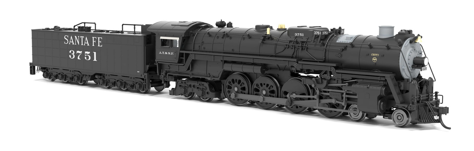 Broadway Limited 9400 HO ATSF 4-8-4 Steam Loco Sound/DC/DCC, w/ Smoke #3751