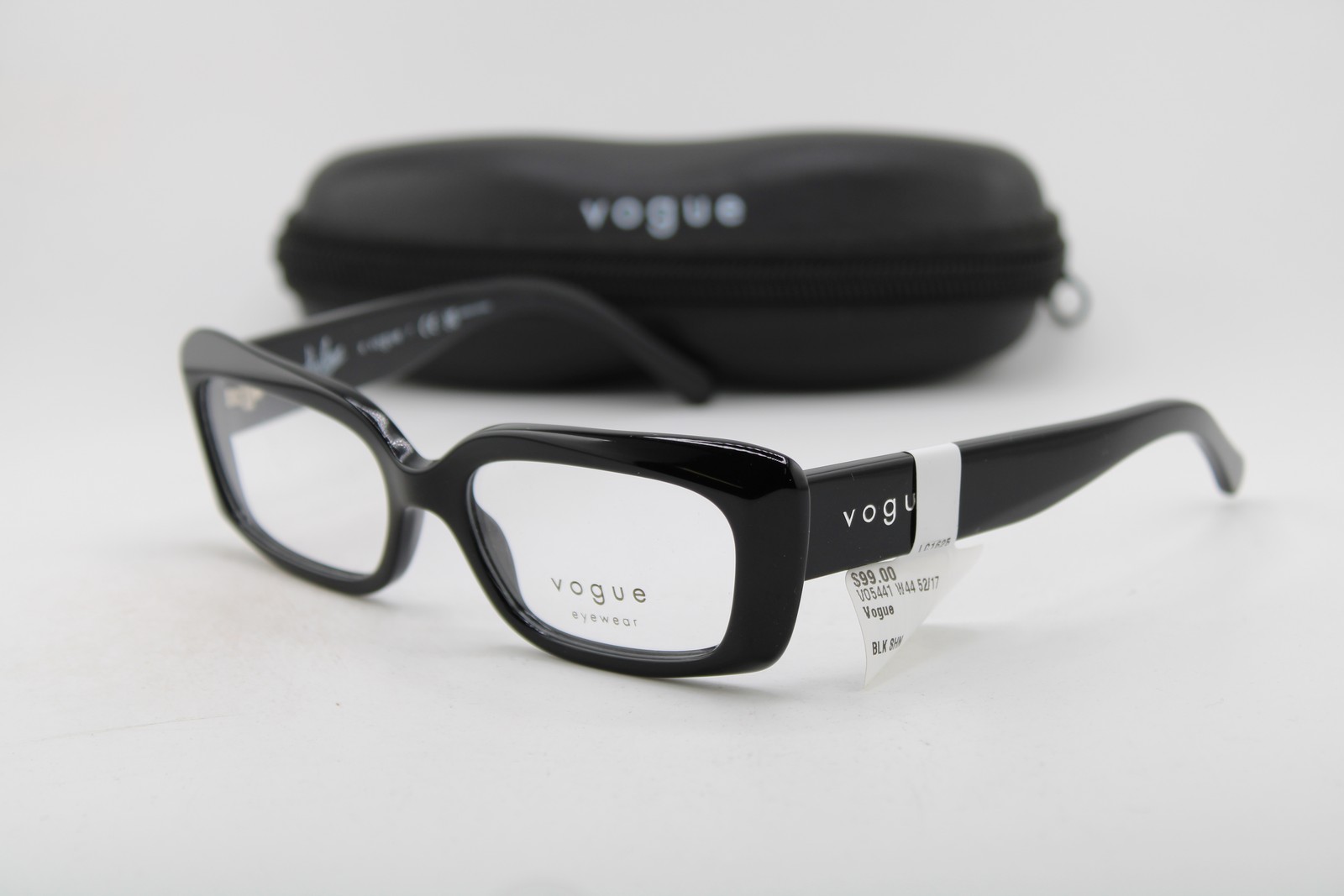 NEW HAILEY X VOGUE VO 5441 W44 BLACK SILVER AUTHENTIC EYEGLASSES 52-17 NEW HAILEY X VOGUE VO 5441 W44 BLACK SILVER AUTHENTIC EYEGLASSES 52-17